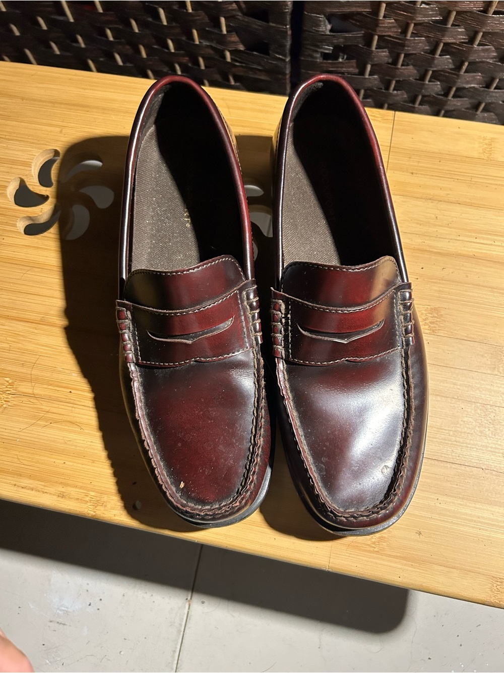 Rockport Men's Burgundy Penny Loafers